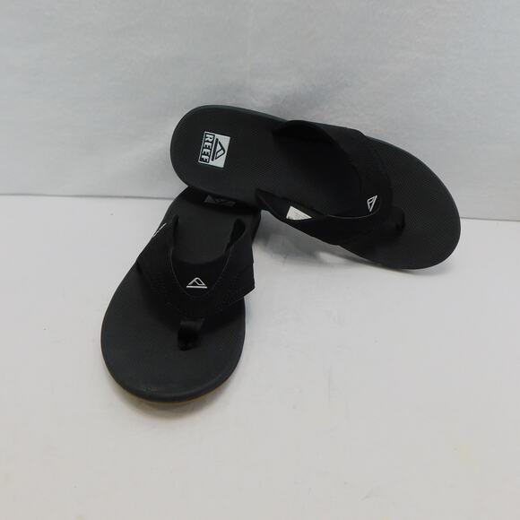 Reef Black Men's Fanning Flip Flop  with Bottle Opener Size 12 New - Picture 1 of 15